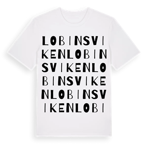 Lobinsviken ordlek t-shirt – ekologisk bomull t-shirt från Pinshirt