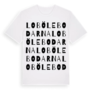 Lobölebodarna ordlek t-shirt – ekologisk bomull t-shirt från Pinshirt