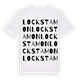 White t-shirt med Lockstamon ordlek t-shirt