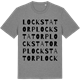 Mid Heather Gray t-shirt med Lockstatorp ordlek t-shirt
