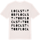 Vintage White t-shirt med Lockstatorp ordlek t-shirt