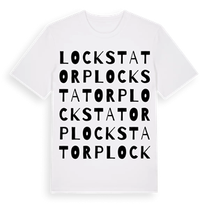 Lockstatorp ordlek t-shirt – ekologisk bomull t-shirt från Pinshirt