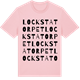 Pink Cotton t-shirt med Lockstatorpet ordlek t-shirt