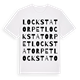 White t-shirt med Lockstatorpet ordlek t-shirt