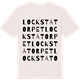 Vintage White t-shirt med Lockstatorpet ordlek t-shirt