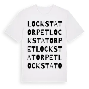 Lockstatorpet ordlek t-shirt – ekologisk bomull t-shirt från Pinshirt