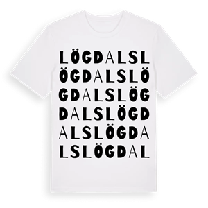 Lögdals ordlek t-shirt – ekologisk bomull t-shirt från Pinshirt
