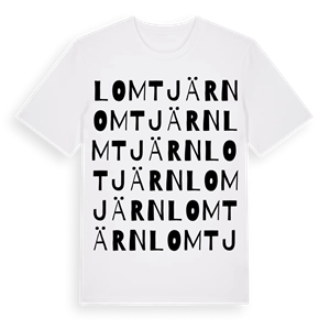 Lomtjärn ordlek t-shirt – ekologisk bomull t-shirt från Pinshirt