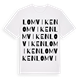 White t-shirt med Lomviken ordlek t-shirt