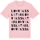 Pink Cotton t-shirt med Lomviksskatan ordlek t-shirt