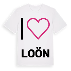 Jag älskar Loön t-shirt stort tryck – ekologisk bomull t-shirt från Pinshirt