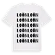 White t-shirt med Loön ordlek t-shirt