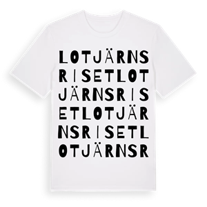 Lotjärnsriset ordlek t-shirt – ekologisk bomull t-shirt från Pinshirt