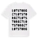 White t-shirt med Lotstorget ordlek t-shirt