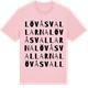 Pink Cotton t-shirt med Lövåsvallarna ordlek t-shirt