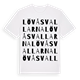 White t-shirt med Lövåsvallarna ordlek t-shirt