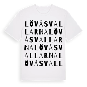 Lövåsvallarna ordlek t-shirt – ekologisk bomull t-shirt från Pinshirt