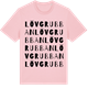 Pink Cotton t-shirt med Lövgrubban ordlek t-shirt