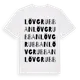 White t-shirt med Lövgrubban ordlek t-shirt