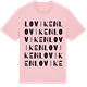 Pink Cotton t-shirt med Loviken ordlek t-shirt