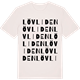 Vintage White t-shirt med Lövliden ordlek t-shirt