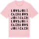 Pink Cotton t-shirt med Lövsjöbäcken ordlek t-shirt
