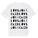 White t-shirt med Lövsjöbäcken ordlek t-shirt