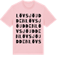 Pink Cotton t-shirt med Lövsjöudden ordlek t-shirt