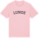 Pink Cotton t-shirt med Lunde böjd t-shirt