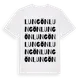 White t-shirt med Lungön ordlek t-shirt