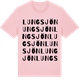 Pink Cotton t-shirt med Lungsjön ordlek t-shirt