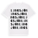 White t-shirt med Lungsjön ordlek t-shirt