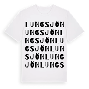 Lungsjön ordlek t-shirt – ekologisk bomull t-shirt från Pinshirt