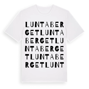 Luntaberget ordlek t-shirt – ekologisk bomull t-shirt från Pinshirt