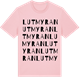 Pink Cotton t-shirt med Lutmyran ordlek t-shirt