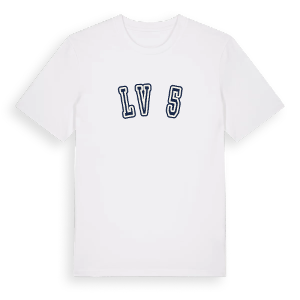 Lv 5 college t-shirt – ekologisk bomull t-shirt från Pinshirt