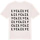Vintage White t-shirt med Lycke ordlek t-shirt