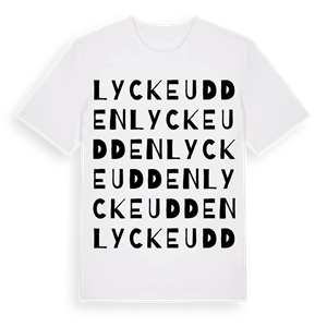 Lyckeudden ordlek t-shirt – ekologisk bomull t-shirt från Pinshirt