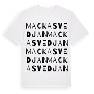 Mackasvedjan ordlek t-shirt – ekologisk bomull t-shirt från Pinshirt