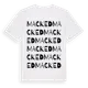 White t-shirt med Macked ordlek t-shirt