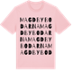 Pink Cotton t-shirt med Magdbybodarna ordlek t-shirt