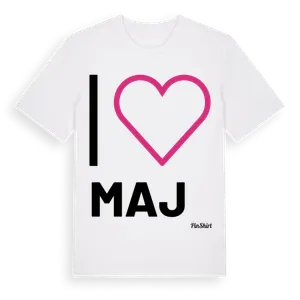 Jag älskar Maj t-shirt stort tryck – ekologisk bomull t-shirt från Pinshirt