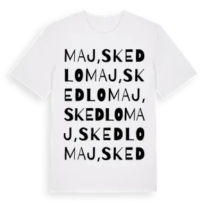 Maj, Skedlo ordlek t-shirt – ekologisk bomull t-shirt från Pinshirt