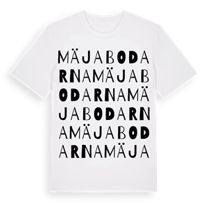 Mäjabodarna ordlek t-shirt – ekologisk bomull t-shirt från Pinshirt