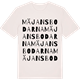 Vintage White t-shirt med Mäjansbodarna ordlek t-shirt