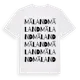 White t-shirt med Mäland ordlek t-shirt