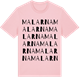 Pink Cotton t-shirt med Malarna ordlek t-shirt