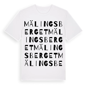 Mälingsberget ordlek t-shirt – ekologisk bomull t-shirt från Pinshirt