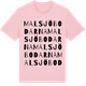 Pink Cotton t-shirt med Malsjöbodarna ordlek t-shirt