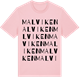 Pink Cotton t-shirt med Malviken ordlek t-shirt